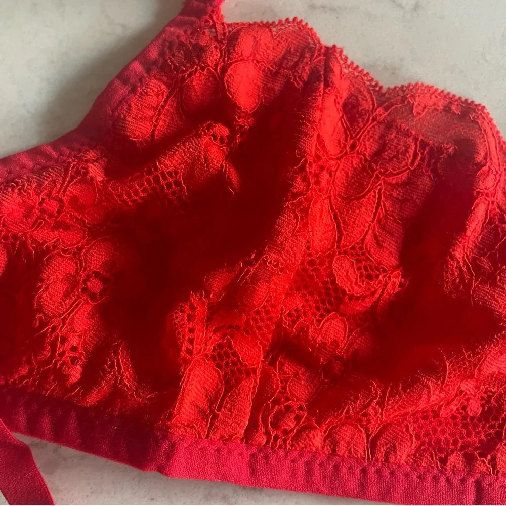 NWT Free People + We are Hah‎ Don’t Cross Me Halter in Blood Orange